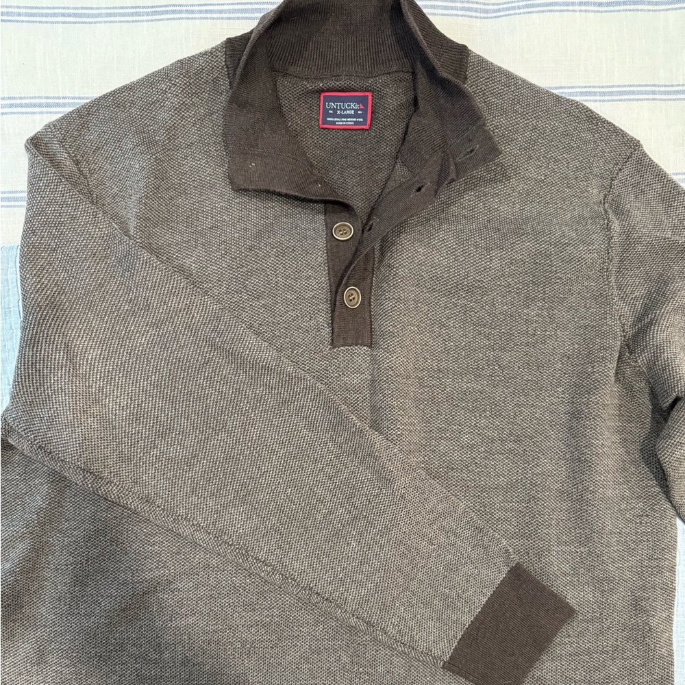 Untuckit Men’s Merino Wool Sweater - XL